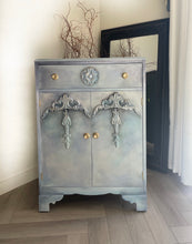 Load image into Gallery viewer, Vintage Tallboy Hand Painted Blue