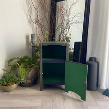 Load image into Gallery viewer, Mid century bedside cabinet, bronze green