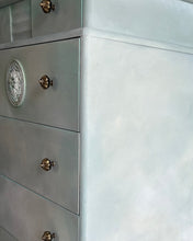 Load image into Gallery viewer, Vintage Stag Chest Of Drawers, Hand Painted Mint Green Blends