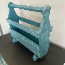 Load image into Gallery viewer, Vintage carved magazine rack, newspaper holder