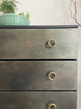 Load image into Gallery viewer, Mid century chest of drawers, bronze, dark green