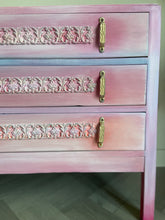 Load image into Gallery viewer, Vintage chest of drawers, boho pink