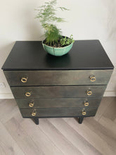 Load image into Gallery viewer, Mid century chest of drawers, bronze, dark green