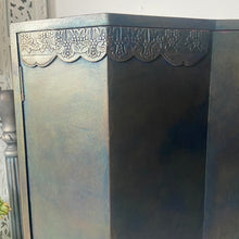 Load image into Gallery viewer, Art Deco cabinet, small sideboard hand painted bronze