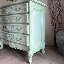 Load image into Gallery viewer, French Style Chest of Drawers- Hand Painted Mint Green