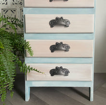 Load image into Gallery viewer, Mid-century bedside drawers, hand painted