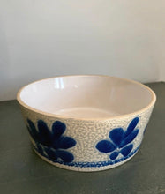 Load image into Gallery viewer, German Salt-Glazed Pottery Bowl – Blue Floral Decoration