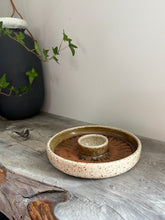 Load image into Gallery viewer, Vintage John Kershaw Windermere Studio Pottery Chip Dip Bowl / Candle Ring Dish Signed