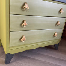 Load image into Gallery viewer, Lebus vintage chest of drawers, green and black