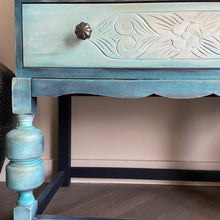 Load image into Gallery viewer, Mid century writing bureau, boho style