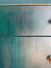 Load image into Gallery viewer, Mid-century tall chest of drawers green