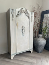 Load image into Gallery viewer, Single Vintage Wardrobe. Hand Painted Beige Cream Blends