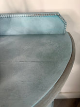 Load image into Gallery viewer, Hand Painted Blue Console Table |Oak Shabby Chic Hall Table