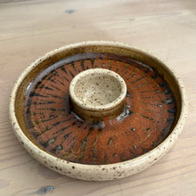 Load image into Gallery viewer, Vintage John Kershaw Windermere Studio Pottery Chip Dip Bowl / Candle Ring Dish Signed