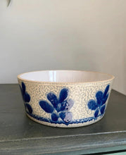 Load image into Gallery viewer, German Salt-Glazed Pottery Bowl – Blue Floral Decoration