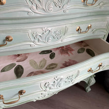 Load image into Gallery viewer, French Style Chest of Drawers- Hand Painted Mint Green