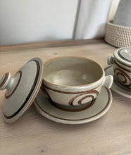 Load image into Gallery viewer, ABATY Welsh Studio Pottery Soup Bowls & Saucers | Vintage 1960s–70s