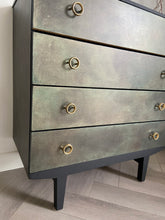 Load image into Gallery viewer, Mid century chest of drawers, bronze, dark green