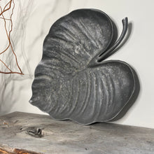 Load image into Gallery viewer, Large Sculptural Metal Leaf Platter – Rustic Industrial Decorative Centrepiece