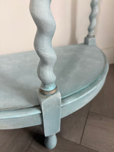 Load image into Gallery viewer, Hand Painted Blue Console Table |Oak Shabby Chic Hall Table