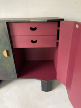 Load image into Gallery viewer, Art Deco cabinet, small sideboard hand painted bronze