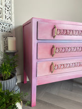 Load image into Gallery viewer, Vintage chest of drawers, boho pink
