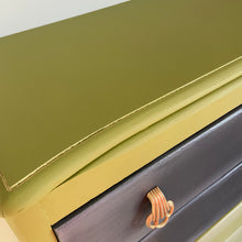 Load image into Gallery viewer, Lebus vintage chest of drawers, green and black