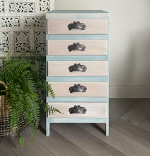 Load image into Gallery viewer, Mid-century bedside drawers, hand painted