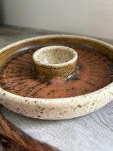 Load image into Gallery viewer, Vintage John Kershaw Windermere Studio Pottery Chip Dip Bowl / Candle Ring Dish Signed