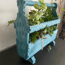 Load image into Gallery viewer, Vintage carved magazine rack, newspaper holder