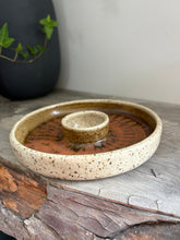 Load image into Gallery viewer, Vintage John Kershaw Windermere Studio Pottery Chip Dip Bowl / Candle Ring Dish Signed