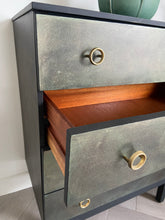 Load image into Gallery viewer, Mid century chest of drawers, bronze, dark green