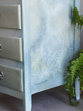 Load image into Gallery viewer, Mid century bedside drawers, hand painted sage green