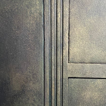 Load image into Gallery viewer, Vintage sideboard with ball & claw feet. Black, bronze and green.