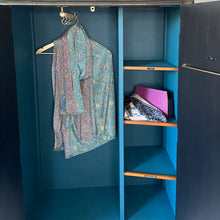 Load image into Gallery viewer, Vintage tallboy/gentleman’s wardrobe bronze and gold