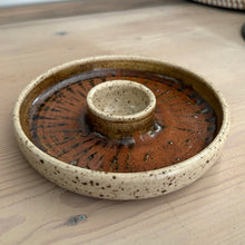 Load image into Gallery viewer, Vintage John Kershaw Windermere Studio Pottery Chip Dip Bowl / Candle Ring Dish Signed
