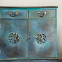 Load image into Gallery viewer, Vintage narrow cabinet, console, blue
