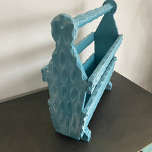 Load image into Gallery viewer, Vintage carved magazine rack, newspaper holder
