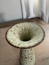 Load image into Gallery viewer, Vintage Studio Pottery Speckled Stoneware Trumpet Vase 18cm

