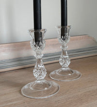 Load image into Gallery viewer, Pair of vintage, elegant Crystal D’arques candlesticks
