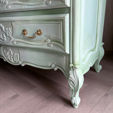 Load image into Gallery viewer, French Style Chest of Drawers- Hand Painted Mint Green
