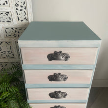 Load image into Gallery viewer, Mid-century bedside drawers, hand painted
