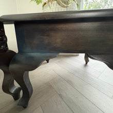 Load image into Gallery viewer, Vintage hand-painted side tables. Pair of french style bedside tables. Bronze
