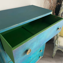 Load image into Gallery viewer, Mid century tall chest of drawers, hand painted
