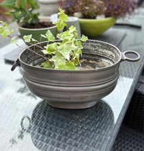 Load image into Gallery viewer, Antique Pewter, Sheffield Made Tureen, Rustic Planter, Industrial
