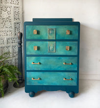 Load image into Gallery viewer, Art deco chest of drawers, hand painted
