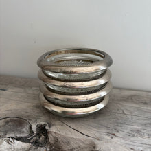 Load image into Gallery viewer, Vintage Italian Silver-Plated &amp; Glass Coasters, Retro, Set of 4
