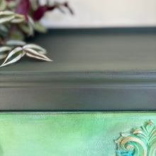 Load image into Gallery viewer, Vintage Painted Chest of Drawers, Forest Green and Turquoise Artisan Finish

