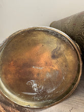 Load image into Gallery viewer, Vintage Kinco Brass Vases, Persian Style, Engraved Double-Handled Pair (23cm)
