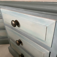 Load image into Gallery viewer, Pine bedside drawers, pair, painted green
